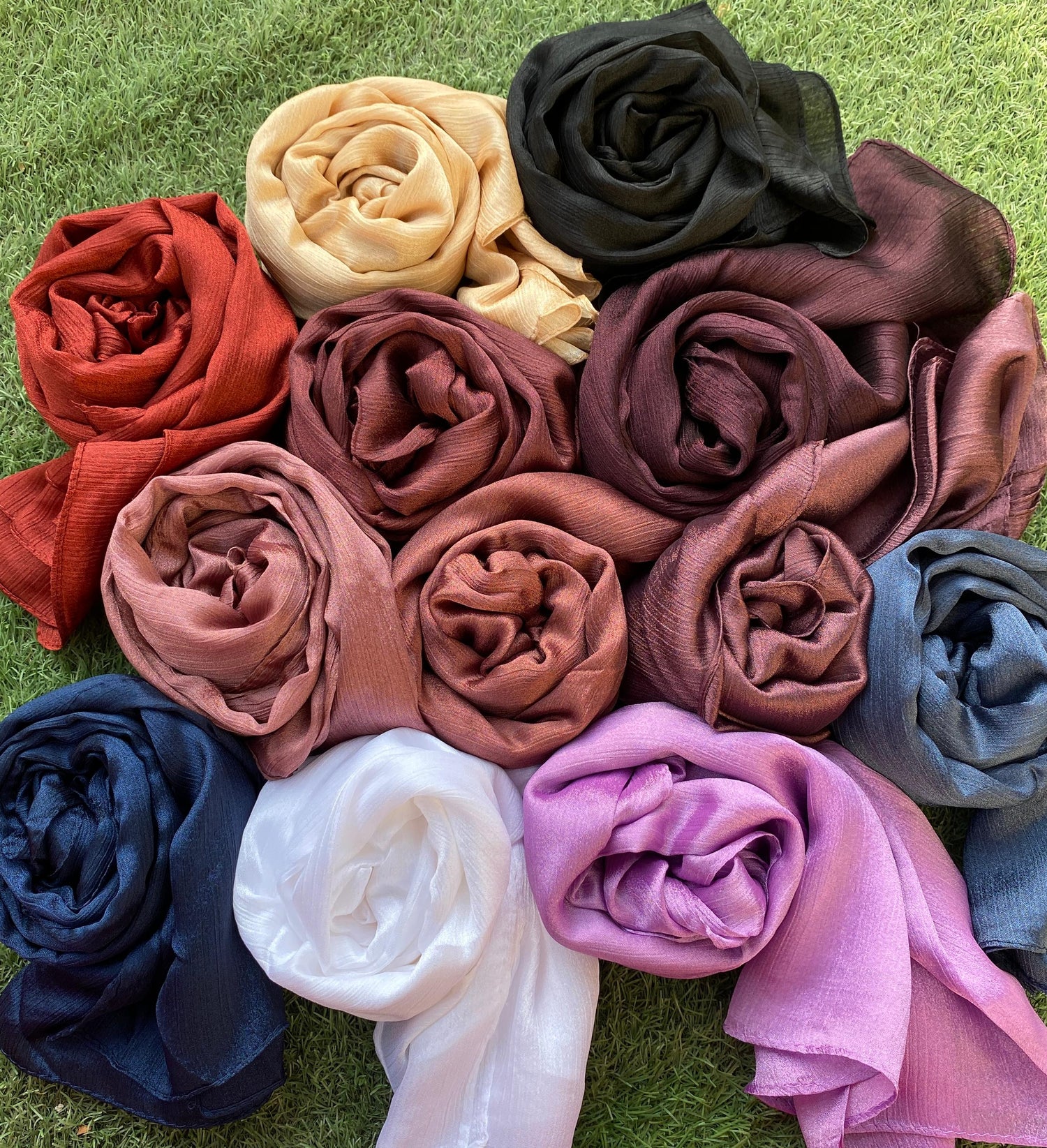 Crinkle Silk Hijabs