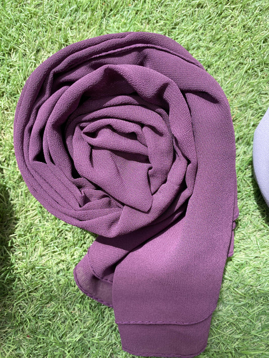 Premium chiffon georgette hijabs (shades of purple)